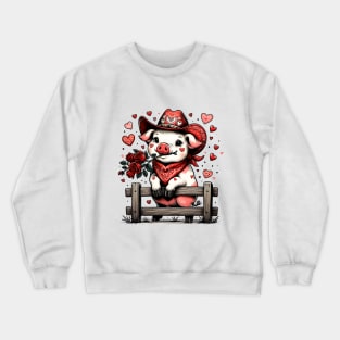 Howdy Pig Valentines Day Crewneck Sweatshirt